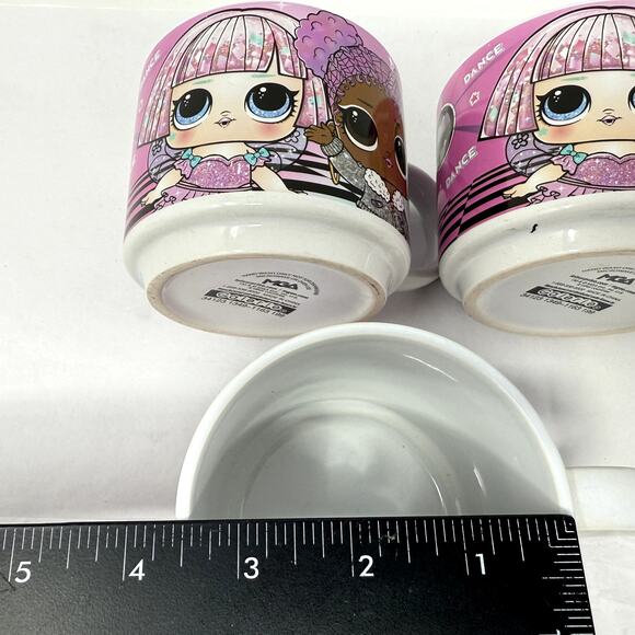 LOL Surprise Set of 3 Ceramic Mugs Cups Pink MGA Kids Cartoon Coffee Tea 8oz - Picture 7 of 7